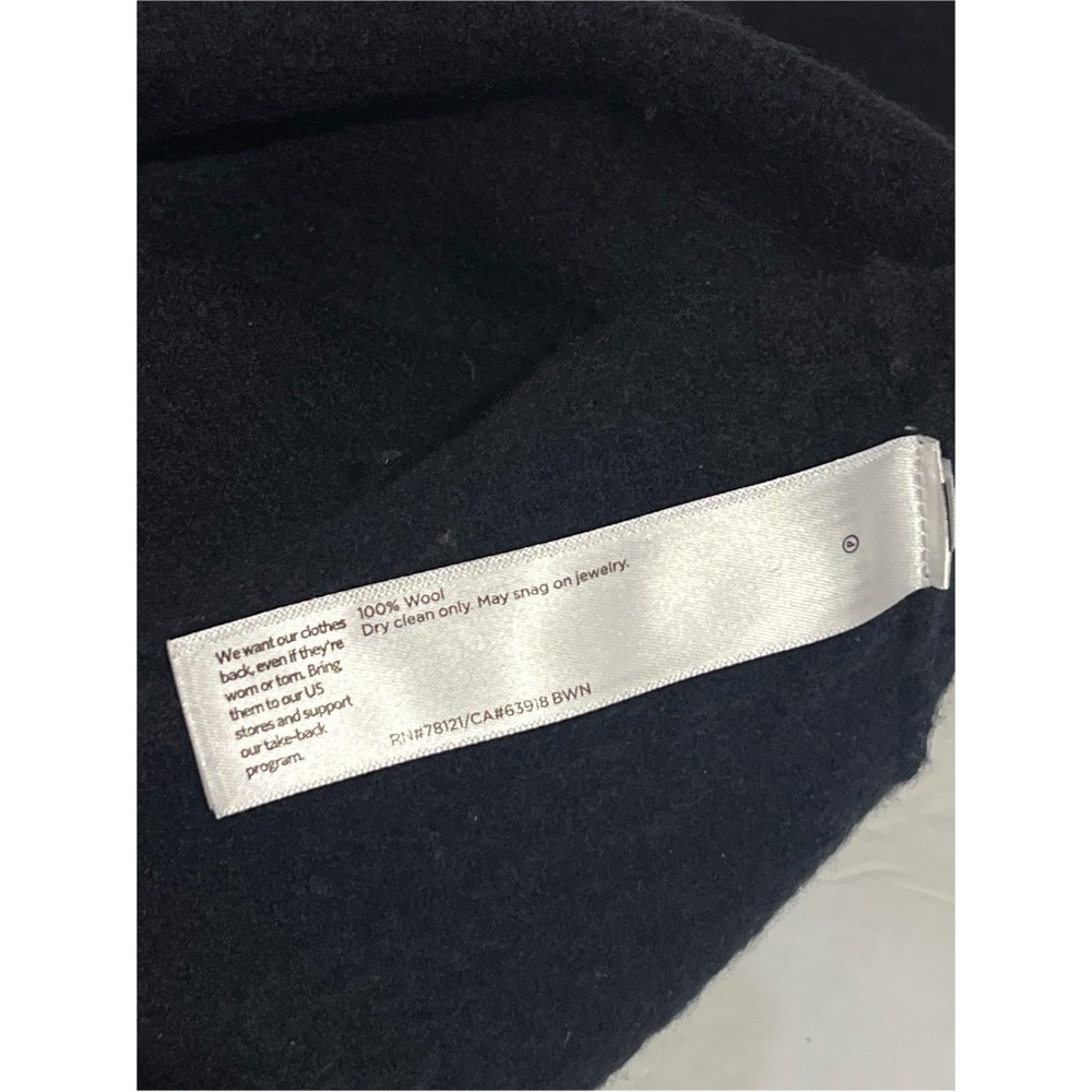 Eileen Fisher Lightweight Boiled Wool Bateau Neck Top Women’s Blue Large - Picture 9 of 10